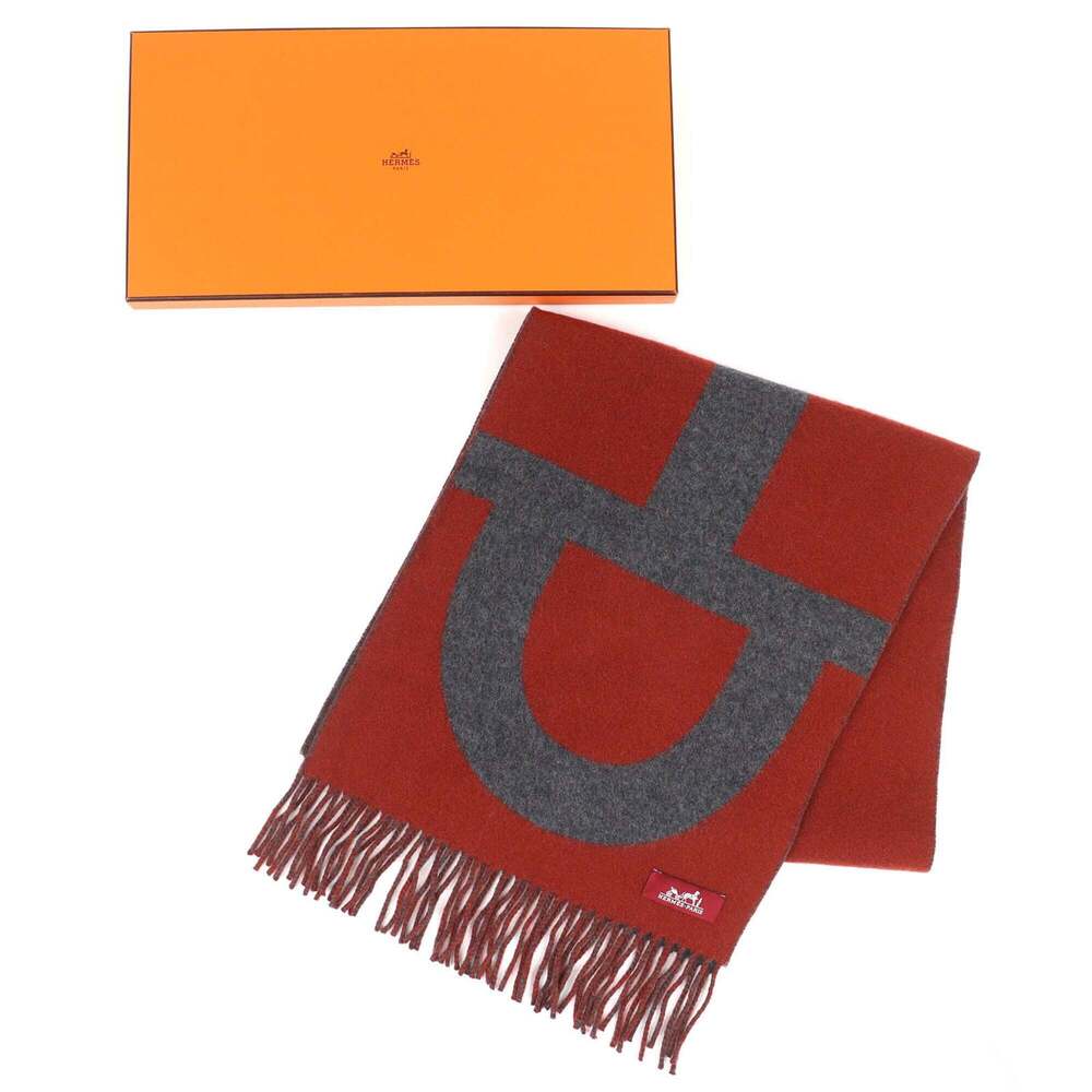 HERMES Authentic Brown Scarf - Picture 2 of 9